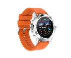 Smart Watch Touch Screen Fitness Tracker Sports Smartwatch Heart Rate Monitor-Orange