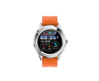 Smart Watch Touch Screen Fitness Tracker Sports Smartwatch Heart Rate Monitor-Orange