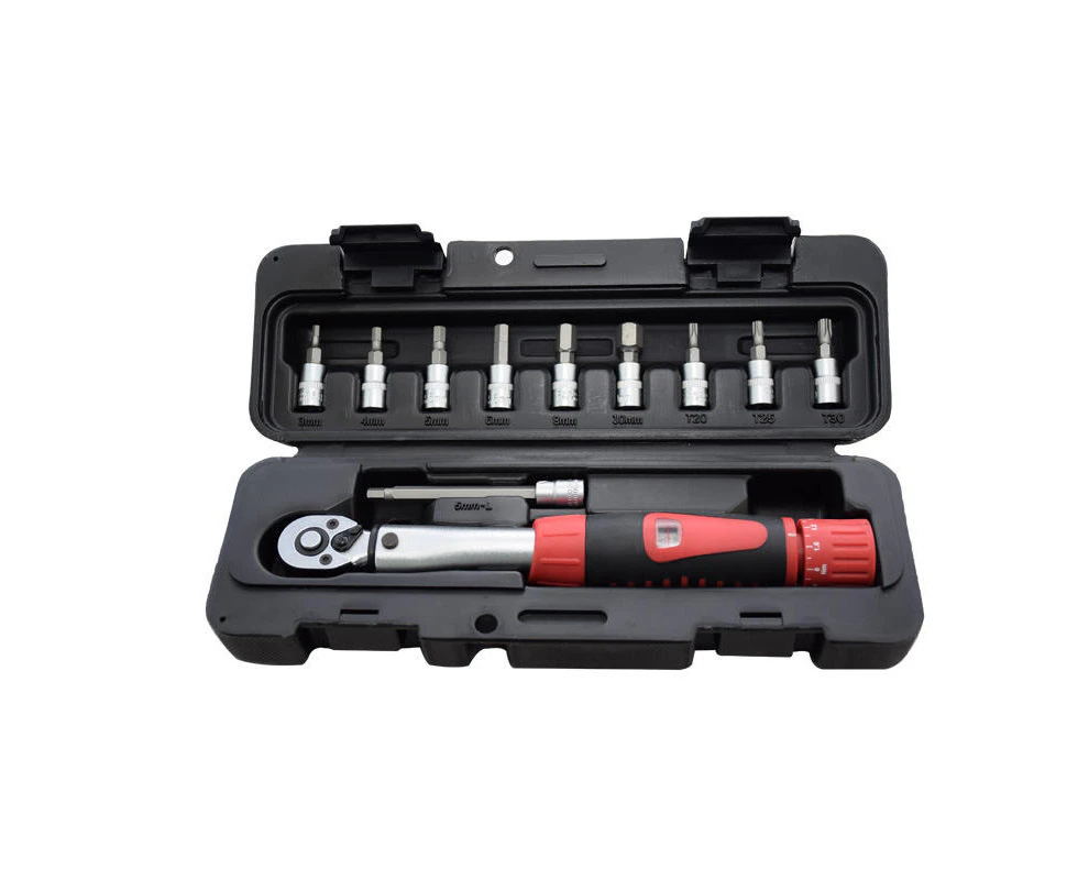 Mechanical Preset Torque Wrench Torque 2-24nm 1/4 Bicycle Torque Hand Tool Combination Set