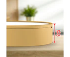 Bathroom Mirrored Cabinet Medicine Vanity Round Wall Mirror Cupboard with Storage Sliding Door Gold 60cm Diameter