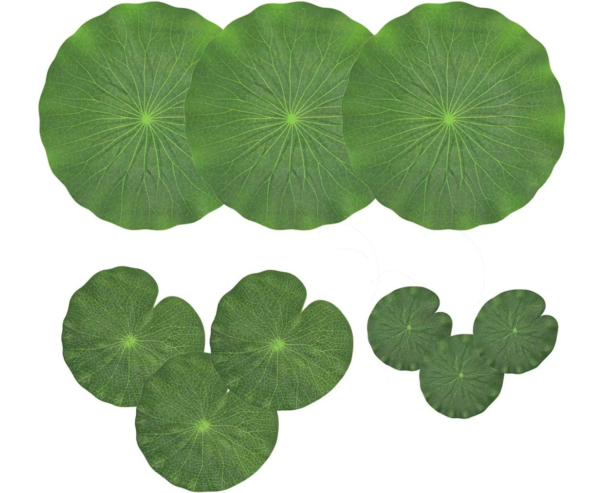 9 Pack Artificial Floating Foam Lotus Leaves|Water Lily Pads Ornaments