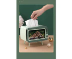 Green Cute TV Multi-Functional Square Tissue Box for All Smartphones Toilet Paper Napkin Box Desktop Decoration for Bedroom Bathroom Kitchen Dining Room