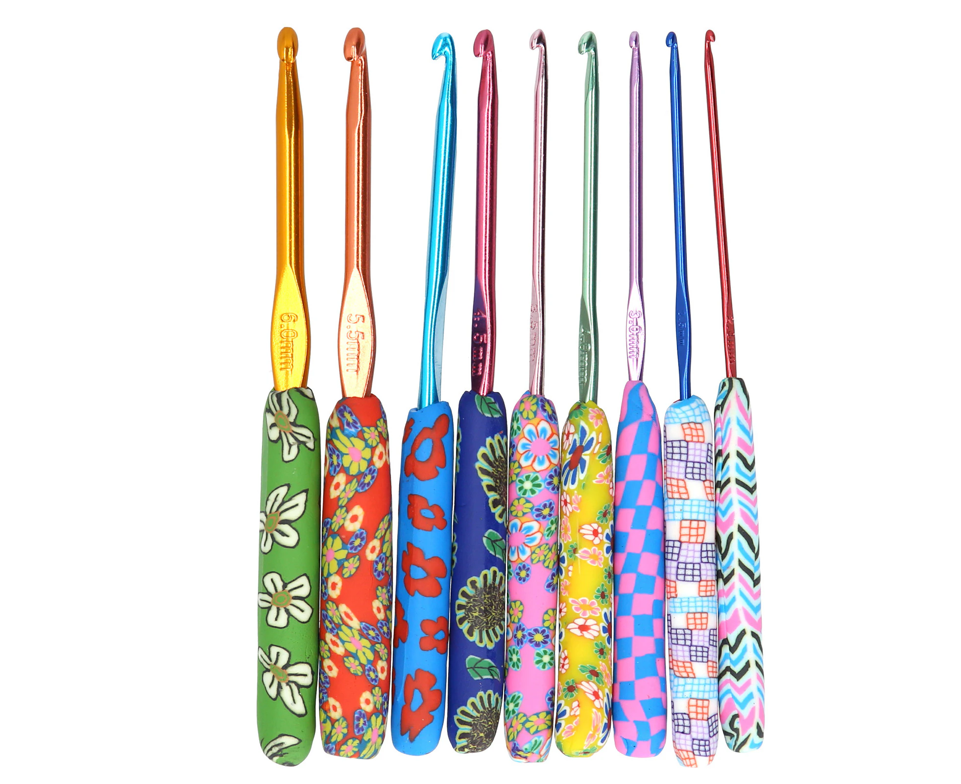 9Pcs Crochet Hook Set With Ergonomic Handles Needles Diy Craft Accessories For Women