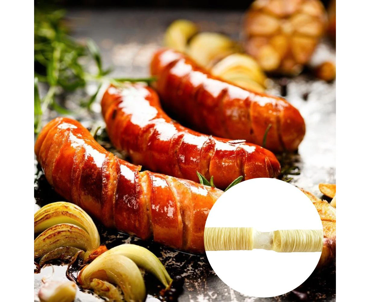 Edible Drying Sausage Casing, Collagen Sausage Casings for Flavour Homemade Sausages Ham, Breakfast Sausage, Italian Sausage, Bologna Sausage