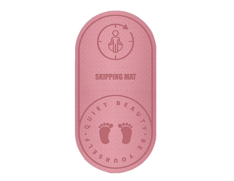 Rope Skipping Exercise Workout Mat - 6mm/8mm Thickened Mute Noise Reduction Jump Rope Mat-Pink-126*60*8MM