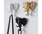 Animal Shape Hook, Coat Hooks, Wall Key Holder, Exquisite Decorative Hook For Clothes, Hats, Bathrobes, Towels(Size:Elephant,Color:White Gold)