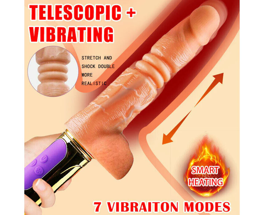 Heating Vibrator Penis Dildo G Spot Multispeed Massage Vibe Women Adult Sex Toy