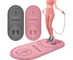 Rope Skipping Exercise Workout Mat - 6mm/8mm Thickened Mute Noise Reduction Jump Rope Mat-Pink-126*60*8MM