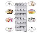 24 Grid Non-Woven Shoes Storage Bag, Large Mesh Bag Of Shoe Cabinet Outside The Door, White