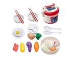 25Pcs/Set Cooking Tableware Toys Disinfection Cabinet Cleaning Storage Atomized Steam Scene Simulation Electric Rice Cooker Kitchen Toy Suit