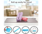 Silicone Baby Placemat, BPA Free Placemats for Kids Toddlers Children,Non Slip,Waterproof,Portable Kids Placemat Set of 2,Purple+grey