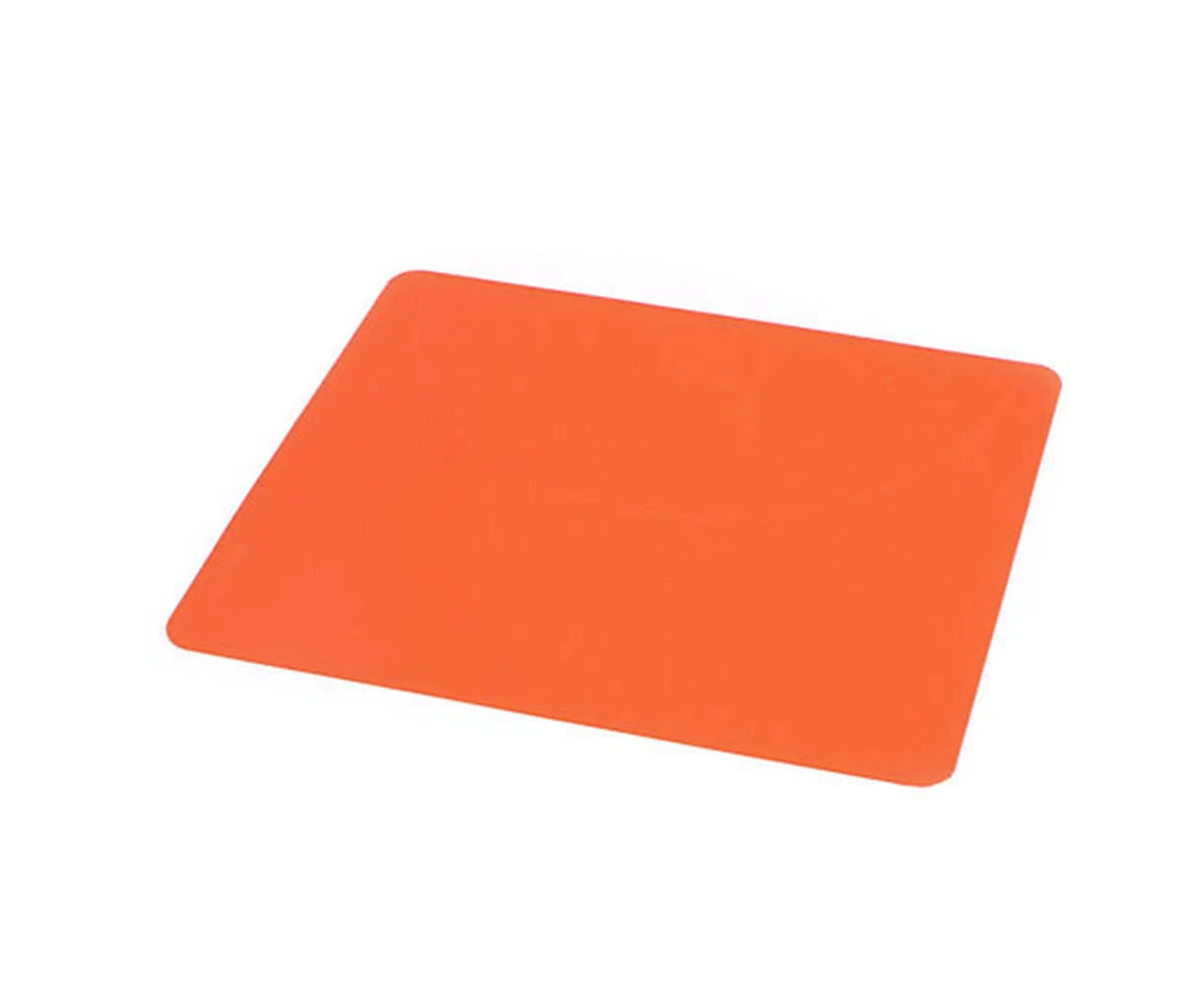 21.5 x 17.5cm Gaming PC Laptop Mouse Pad Anti-Slip Solid Color Rectangle Mat - Orange