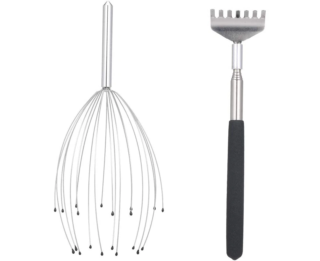 Head massager with an improved concept - head crawler with 20 fingers - premium head massage spider - ideal head scratcher as a gift