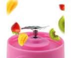 380ml Electric Mini Fruit Juicer Cup USB Smoothie Maker Blender Shaker Bottle-Pink