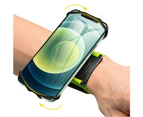 Running Armband, 360°Rotatable with Key Holder Phone Armband for Hiking Biking Walking Sports Phone Arm Bag