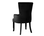 Dining Chairs French Provincial Chair Velvet Fabric Timber Retro Black