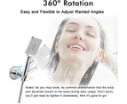 Stainless Steel Shower Head Bracket, 360° Adjustable Handheld Bathroom Shower Head Bracket With Adhesive, Silver