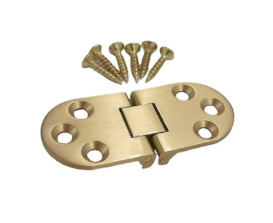 180 Degree Flip Tilt Hinges Brass Round Edge With Screws Hinge For Folding Table Furniture Cabinet Doors Wooden Box Anti Rust Copper Polish