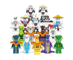 Set Of 16 Pcs Ninja Mini Figures Building Blocks Toys