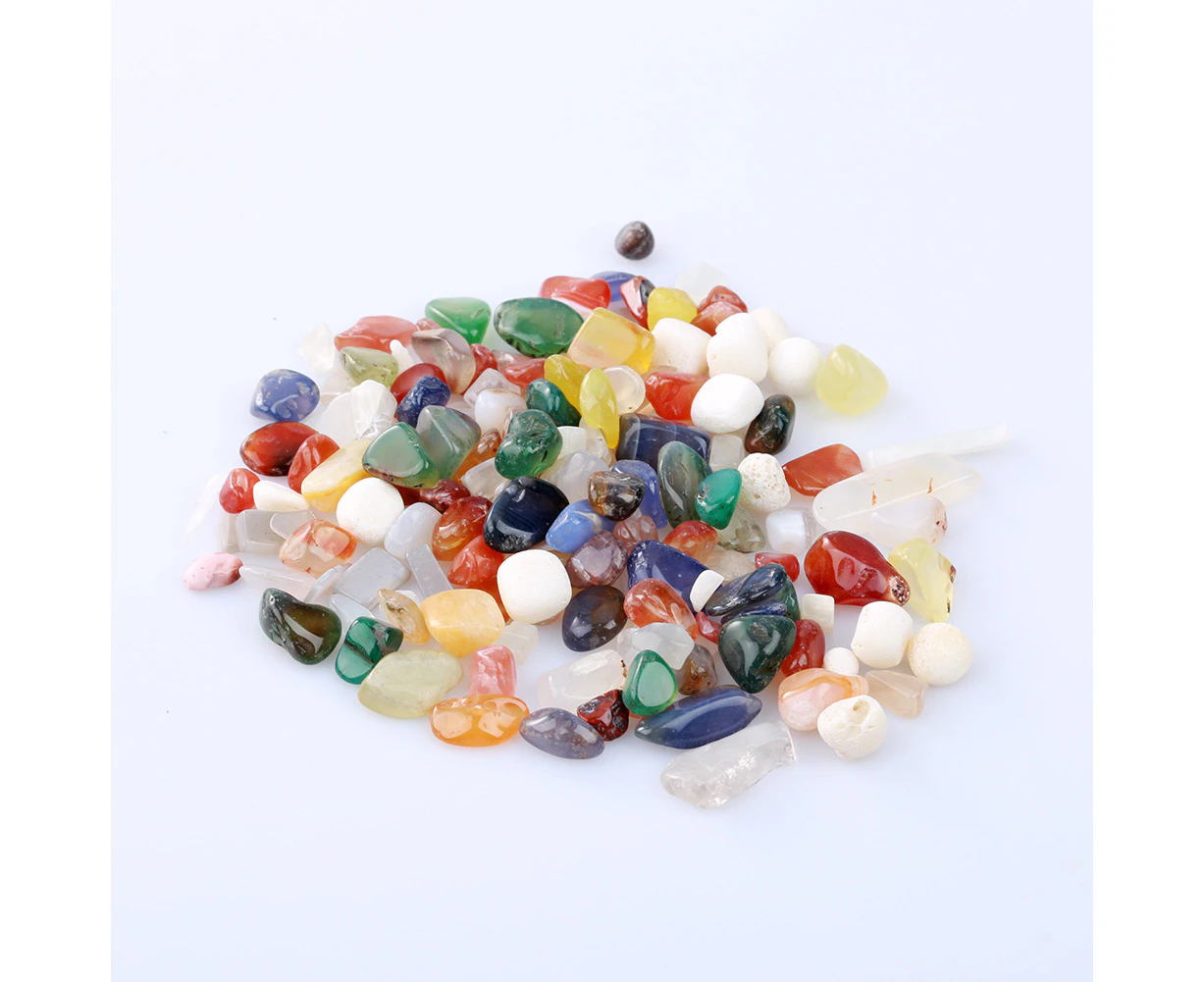 1 Bag 100g Colorful Mixed Irregular Shape Tumbled Stones Rock Gem Beads Chips