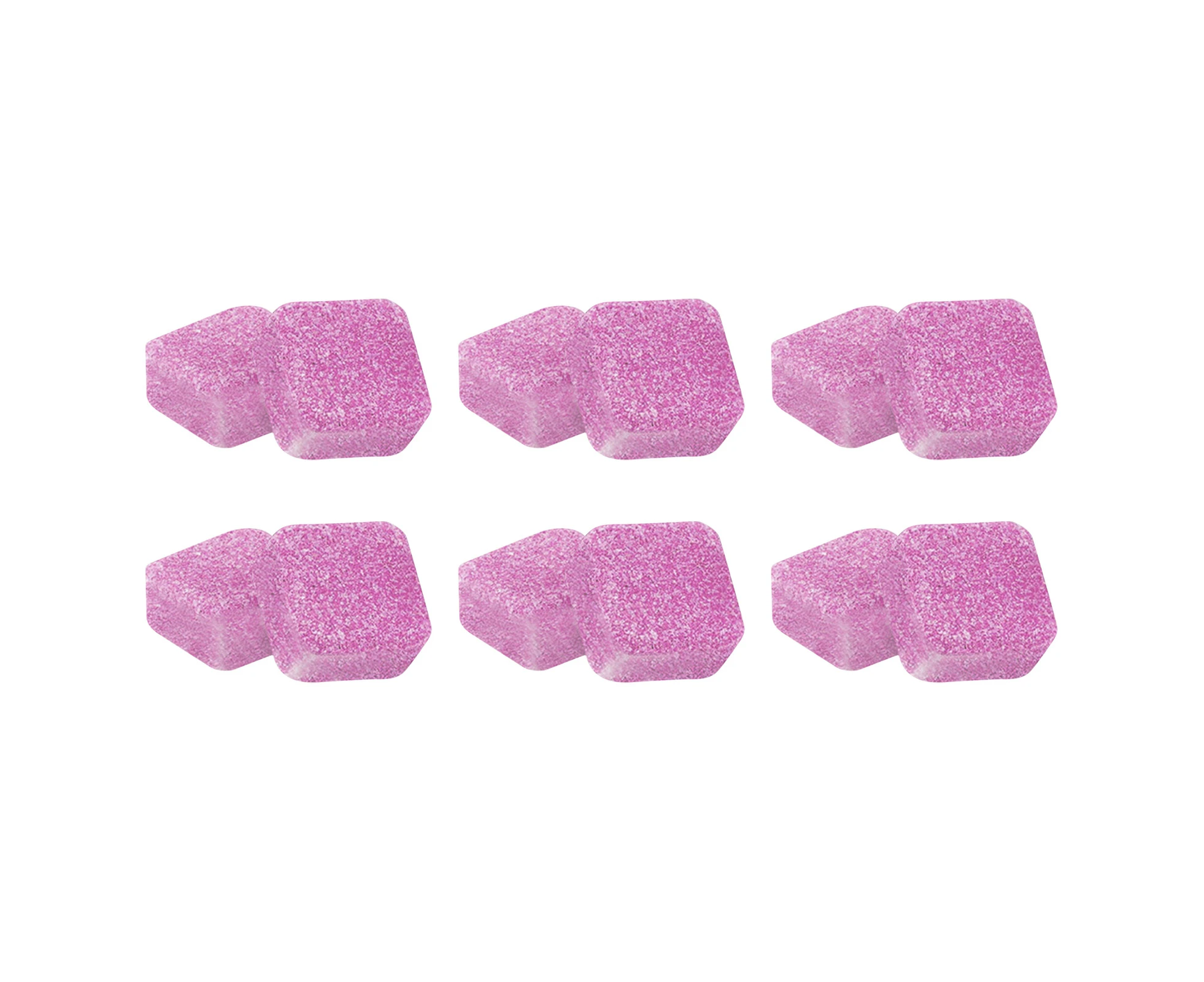 12Pcs Toilet Cleaning Tablets Strong Decontamination Refresh Air Soluble Toilet Effervescent Tablets Dredge Agent for Hotel-Pink