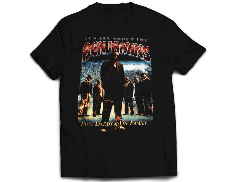 Puff Daddy All About The Benjamins Rap T-shirt - Black