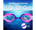 Kids Swimming Goggles, UV Protection Swim Goggles, Fog Free Clear Swim Goggle Lenses, Children Girls Boys Early Teens