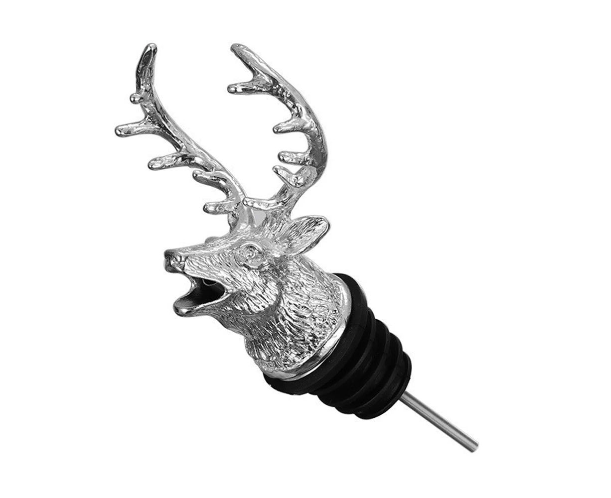 Wine Aerator Pourer For Alcohol Stainless Steel Deer Stag Head Wine Pourer Stags For White Red Wines Whiskey Gift For Father