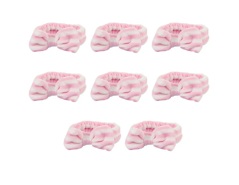 Women Fashion Lovely Soft Carol Fleece Bowknot Bow Makeup Cosmetic Shower Elastic Hair Band Hairlace Headband,shape1