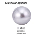 Yoga Ball - Balance ball for Fitness, Exercise, Pilates -  for Core Strength and Abdominal Training - Silver