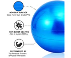 Yoga Ball - Balance ball for Fitness, Exercise, Pilates -  for Core Strength and Abdominal Training - Silver