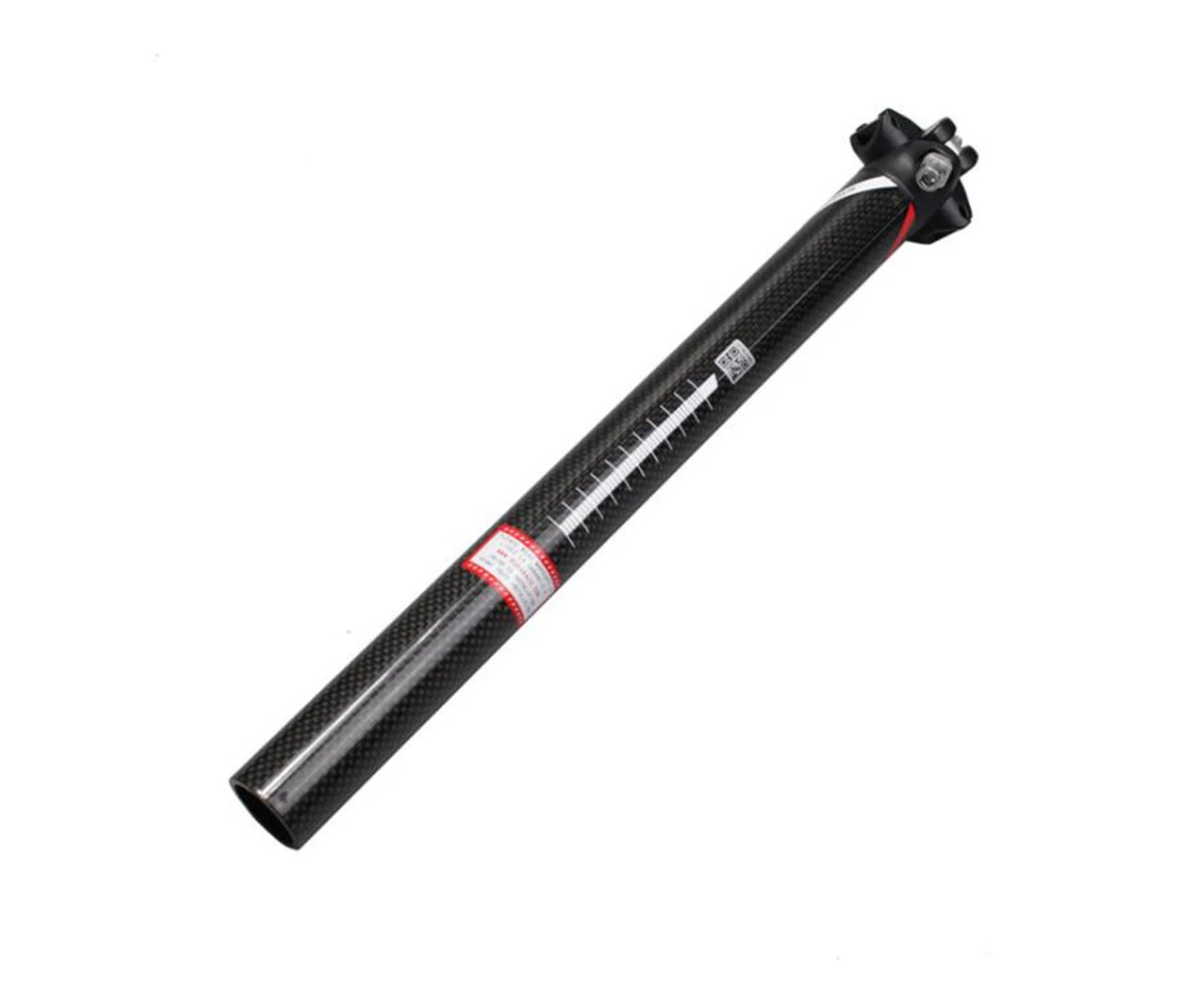 MTB Carbon Fiber Bicycle Seatpost Ultralight Seat Tube Seatpost 27.2 30.8 31.6mm Road Bike Seat Tube Seat Post red_30.8-350mm