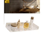 Bathroom Shelves Acrylic Space Saving Hole Free Floating Wall Mounted Hanging Shelves For Bathroom Sink Transparent Stone Pattern