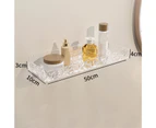 Bathroom Shelves Acrylic Space Saving Hole Free Floating Wall Mounted Hanging Shelves For Bathroom Sink Transparent Stone Pattern