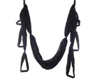 Adult Anti-gravity Aerial Yoga Hammock Swing Fitness Equipment for Indoor - Black