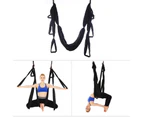 Adult Anti-gravity Aerial Yoga Hammock Swing Fitness Equipment for Indoor - Black