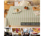 Waterproof And Oil Proof Non-Wash Tea Table Cloth, Rectangular Light Luxury Lozenge Table Cloth,Green