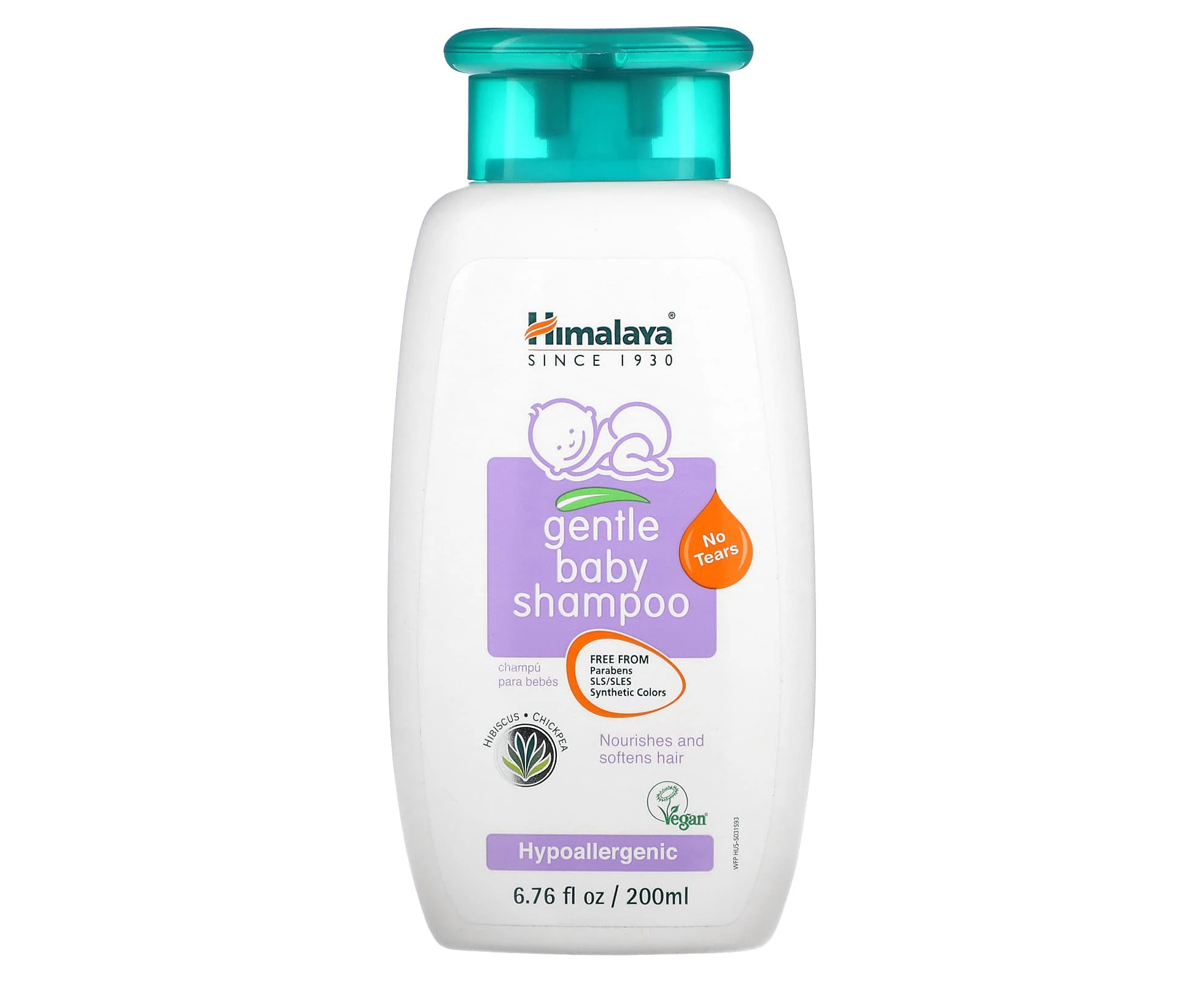 Himalaya, Gentle Baby Shampoo, Hibiscus and Chickpea, 6.76 fl oz (200 ml)