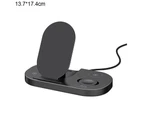 Wireless Charging Station, 3 in 1 Wireless Charging Stand for iphone phone headset watch etc black