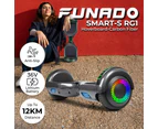 Funado 6''5 Bluetooth Hoverboard Self Balancing Speaker LED Electric Scooter Skateboard Carbon Fiber