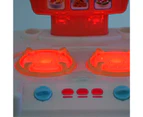 1 Set Play House Toys Dynamic Music Flashing Lights Toddler Pretend Play Kitchen DIY Cooking Stove Model Toy for Kindergarten-Orange