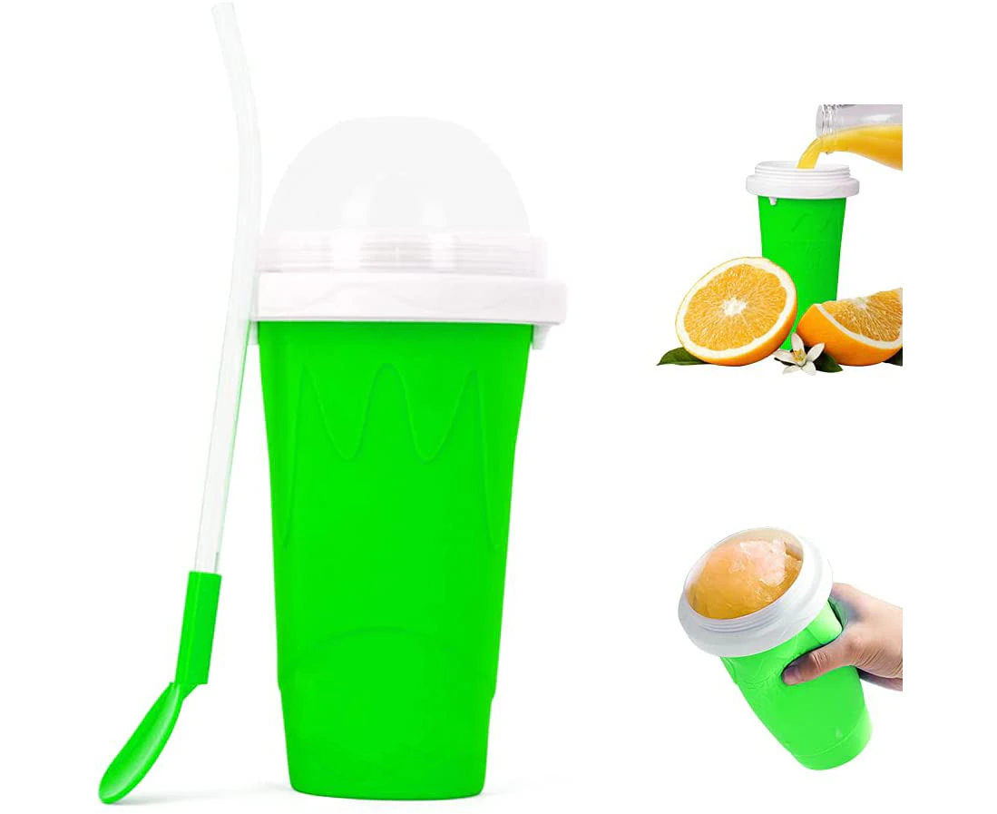 Slushie Cup,Magic Quick Frozen Smoothies Cup Cooling Cup Double Layer Squeeze Cup Slushy Maker,Homemade Ice Cream Maker DIY it for Children and Family