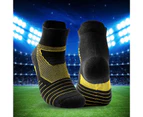 1 Pair Sports Socks Professional Breathable Towel Bottom Men Cotton Short Basketball Running Socks for Fitness - Black & Yellow