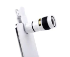 Bluebird Universal 12X Zoom High Clarity Telescope Telephoto Mobile Phone Camera Lens with Clip-White 12X*