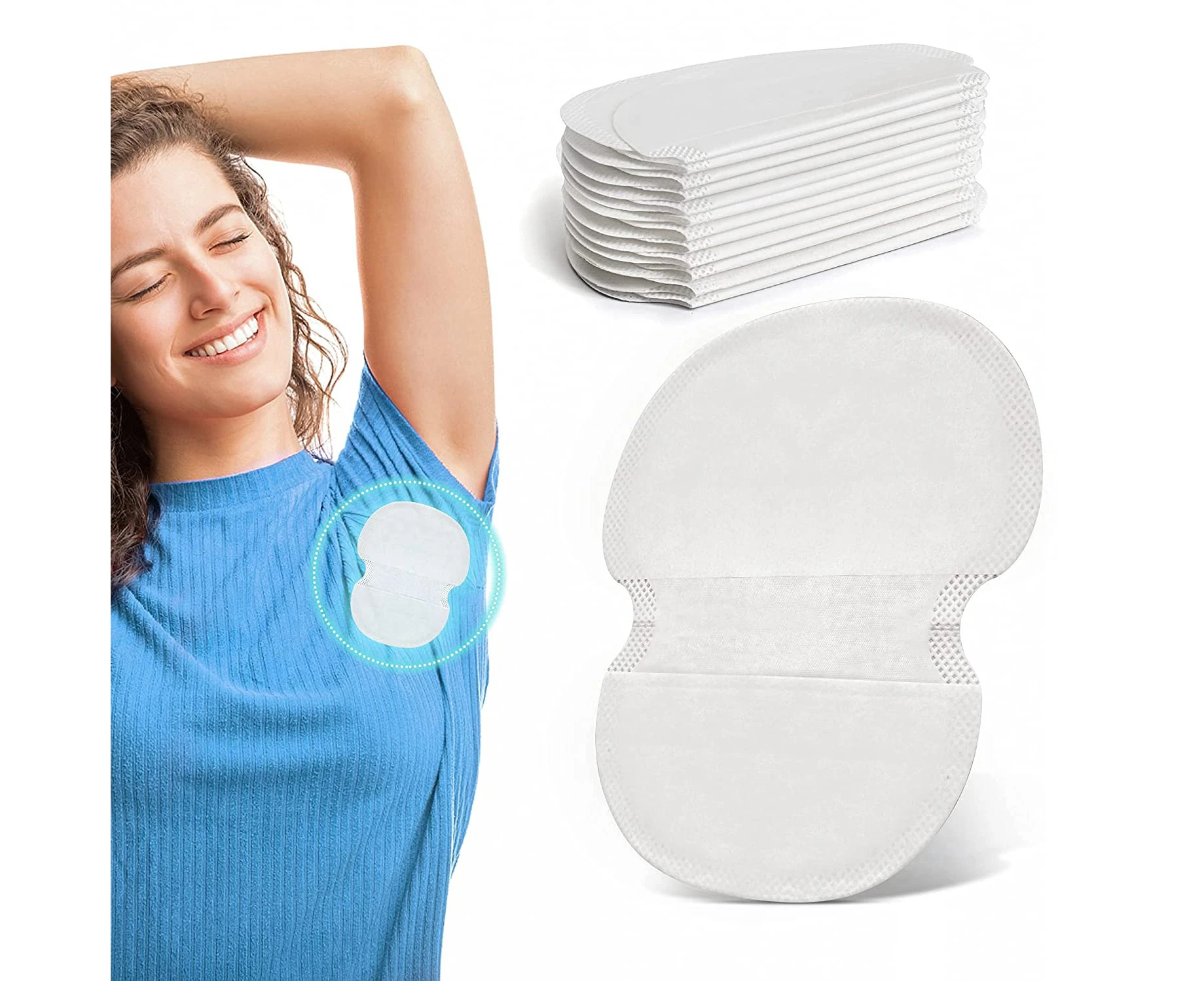 Underarm Sweat Pads,Armpit Sweat Pads for Women and Men [100 Packs],Premium Sweat Shield Fight Hyperhidrosis,Disposable Underarm Pads