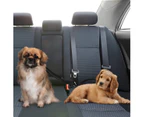 Double Dog Seat Belt, Double Pet Seat Belt Adjustable with Elastic Bungee and Reflective Strip No Tangle Seat Belt Splitter in Vehicle