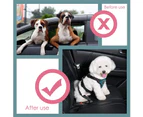 Double Dog Seat Belt, Double Pet Seat Belt Adjustable with Elastic Bungee and Reflective Strip No Tangle Seat Belt Splitter in Vehicle