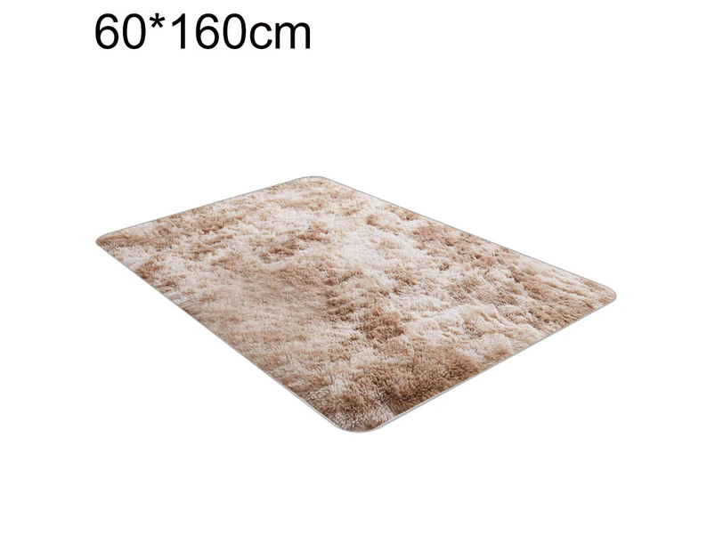 Long Hair Warm Soft Living Room Bedroom Rug Washable Floor Mat Carpet Home Decor - Khaki