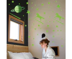 281 Pcs Glow In The Dark Stars Wall Stickers, Peel And Stick Removable Ceiling Luminous Wall Stickers, Flying Horses Stars Wall