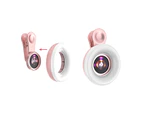 Mobile Phone Fill Light 15X Multifunctional Portable Phone Lens Phone Accessories - Pink